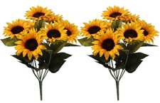 2 x Artificial Sunflowers Bush