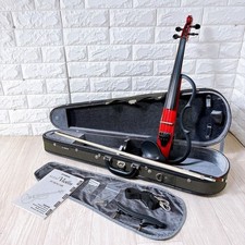 Rare YAMAHA Silent Violin SV-120S Red 4/4 with Case Bow Discontinued Japan