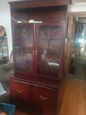 John E Coyle Monagan Display Cabinet With Glass Doors And Inside Lighting