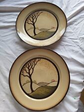 2  Handcrafted Denby Savoy Stonewear Dinner  plates   10.5 "