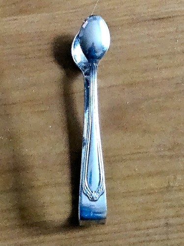 Silver plate sugar tongs - silver,