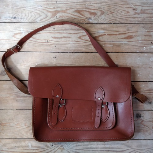 Old leather school - school, satchel