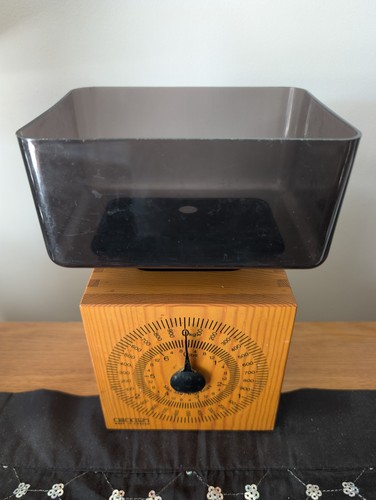 Vintage wooden kitchen scales - vintage,
