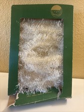 Christmas Tinsel Garland White