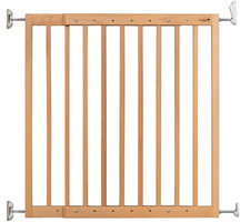Cuggl Natural Wooden Safety Gate Two Panels Extended Double Locking System Gate
