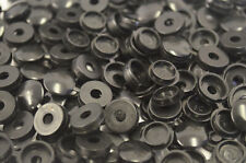 BLACK PLASTIC FOLD OVER HINGED SCREW COVER CAPS PACKS 10 TO 10,000 SMALL 6G - 8G