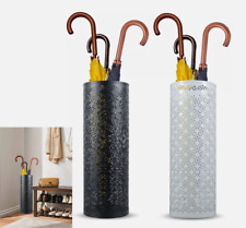 Metal Umbrella Holder Stand Rack Rain Water Drip Tray Walking Stick Storage