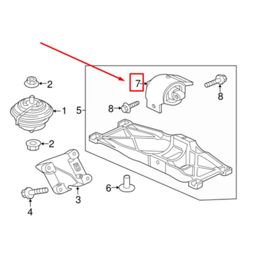 Aef2 rear gearbox mount - gearbox,