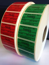 PAT Testing Passed Test Stickers Electrical Labels, Pass or Fail, PERSONALISED