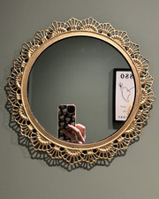 Gold Metal Ornate Fan Edge