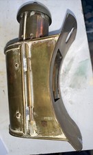 VICTORIAN BRASS WHALE / COLZA OIL MARINE LANTERN, SHIPS COMPASS BINNACLE