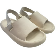 Next Girls Bone Sliders, Ankle Strap, Size UK 8, EUR 25.5, Beige