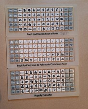 5 Cricut Cartridges:Pooh, Pooh Fonts, Happily Ever After, PixarCars,Doodlecharms