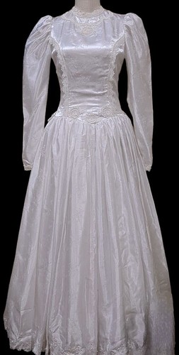 1980s vintage floral wedding - 1980s,