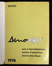 Original 1976 Dino 308 GT4 Instruction Book Italian French English 208