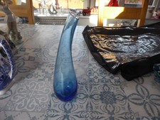 Blue art glass  vase ornament