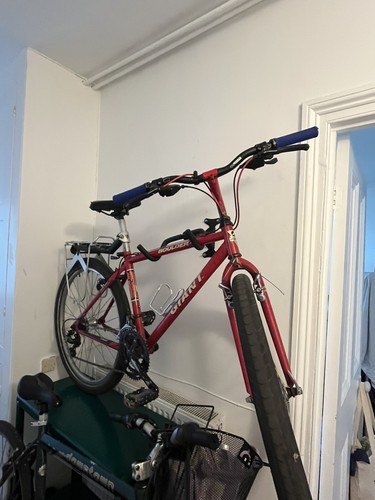 Red bicycle giant - giant, boulder