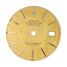 Rolex Datejust Champagne Linen Index Dial Fits 16013 16233 16263 Quickset