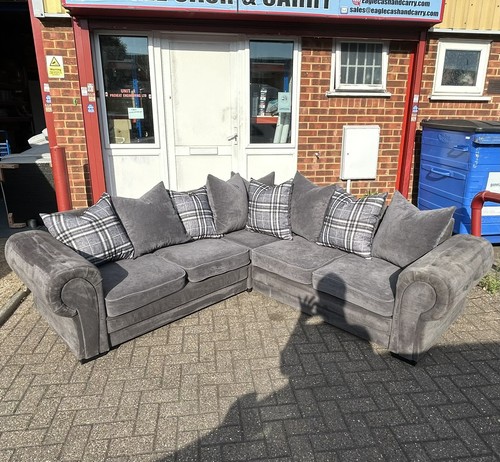 Charcoal verona corner sofa - charcoal,