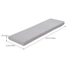 100X30X5CM INDOOR OUTDOOR 2 SEATER BENCH PAD GARDEN FURNITURE SEAT CUSHION PLAIN