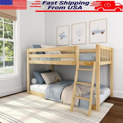 Low twin bunk - solid, wood