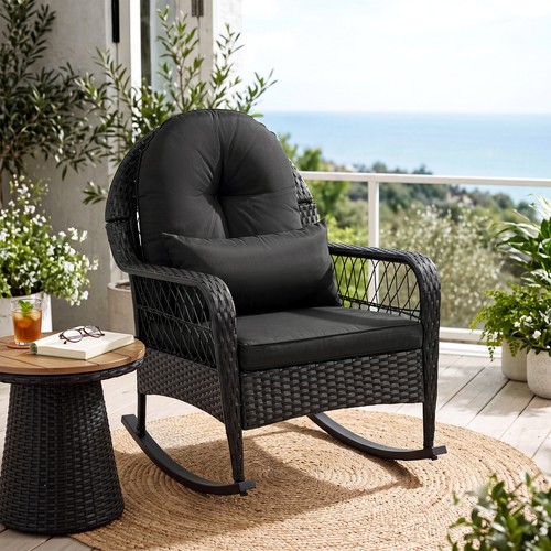 Outdoor wicker rocking - rocking, chair