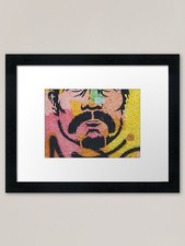 Face mustache colors wall face