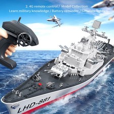 Remote Control Battleship Remote Control Boat 2.4GHz Waterproof Large Size SG5