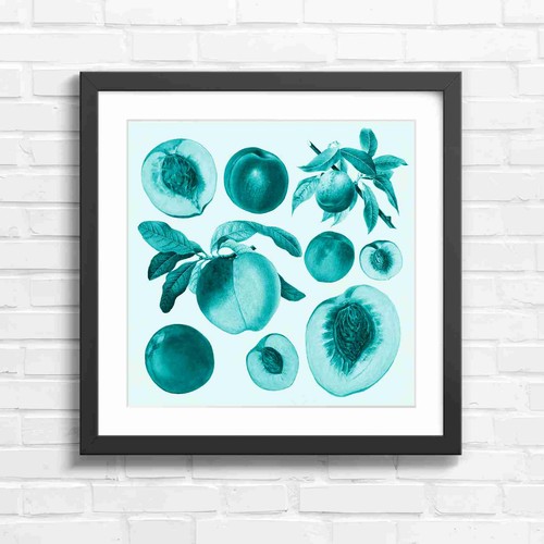 Botanical vintage peaches and - peaches,