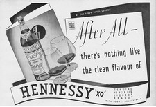 HENNESSEY XO BRANDY Vintage Advertisement 1938 #1