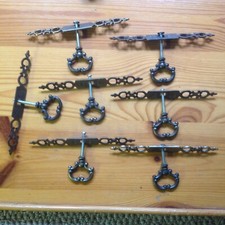 7 Vintage Metal brass bedroom Chester drawers and side bed cabinet fitting