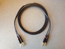 1/4" Jack to Jack - TS / Unbalanced Loom 3m - Twin - Black & Gold connectors