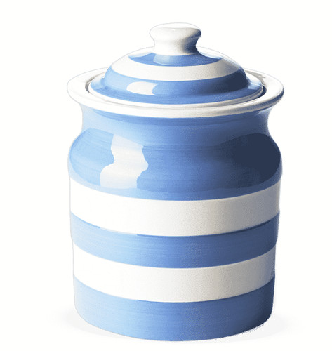 Cornishware blue storage jar - blue,