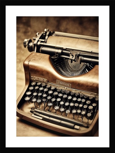 Vibrant vintage typewriter - vibrant,
