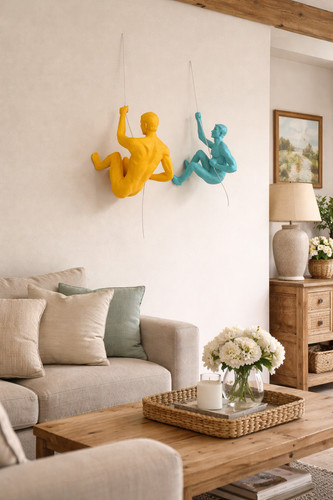 Two abseiling wall hanging - abseiling,