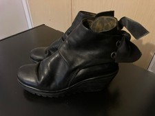 FLY London Soft Black Leather