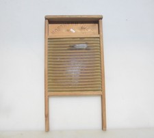 Antique Wood & Brass Washboard