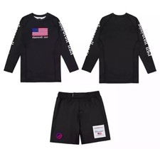 Shoyoroll Batch 151 24 Americana Training Rashguard LS Fitted Shorts bjj MMA