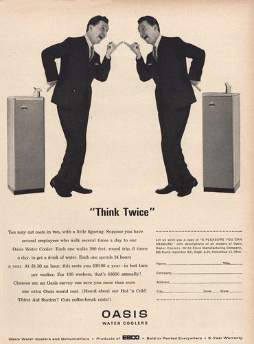 1963 oasis water coolers - water,