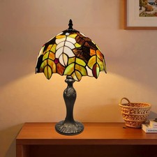 Tiffany-Style Table Lamp Handcrafted Art Bedside Light Desk Lamps Stained Glass