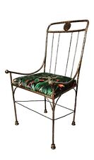 Hand Made Wrought Iron Bronzed Chair And Stool 1 Of 1