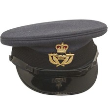 Genuine RAF Warrant Officer Peaked Cap Hat & Badge No 1 Dress 55 CM Collector TV