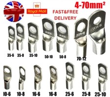 Copper Lug Terminal Battery Welding Cable Tube Connector Ring Crimp ALL SIZES!!!