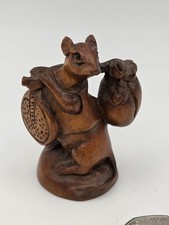 Hand Carved Wood Netsuke -