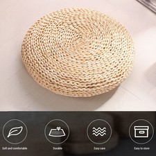 .Round Straw Cushion Yoga