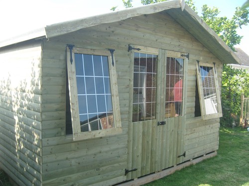 12x10 loglap apex roof - loglap,