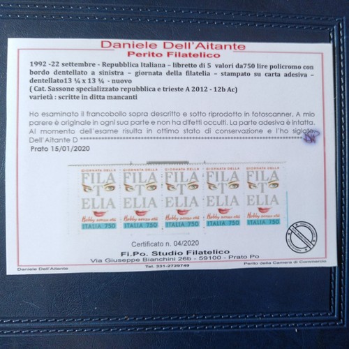 Philately day 1992 - day, booklet,
