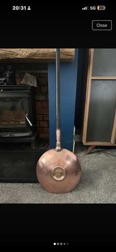 Antique copper bed warmer - bed, with