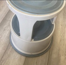 HEAVY DUTY MATAL STEP STOOL SUPASTEP KICK IN GRAY-WHITE COLOUR