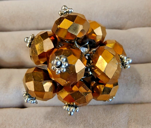 Bronze silver tone bobbly - silver,